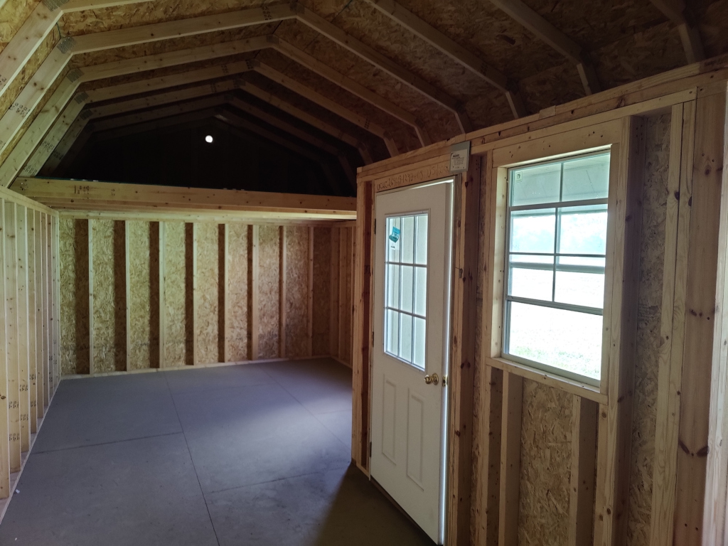 12x32 Center Lofted Cabin Interior View 1
